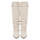 Damen Kniehohe Stiefel Blockabsatz Wildleder - Image 6