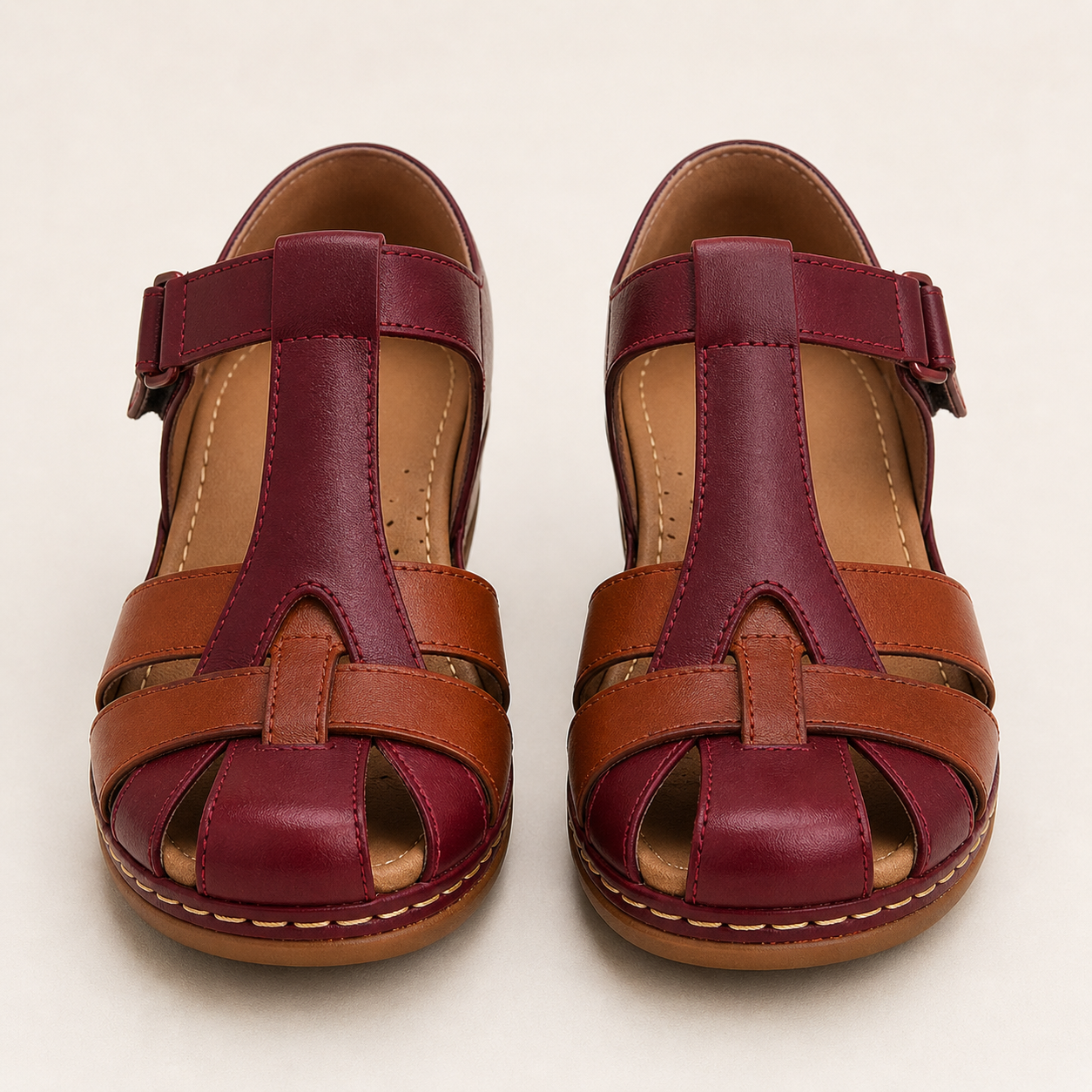 Damen Orthopädische Leder Sandalen Verstellbar - Image 6