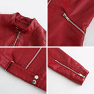 Damen Lederjacke Klassisch Figurbetont - Image 8