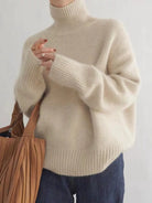 Damen Eleganter Strickpullover Rollkragen
