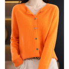 Damen Kaschmir Cardigan V-Ausschnitt mit Knöpfen Langarm - Image 13