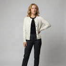 Damen Kaschmir Cardigan V-Ausschnitt mit Knöpfen Langarm - Image 3