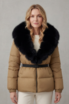Damen Steppjacke Kunstfell Kapuze warm - Image 20