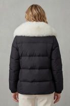Damen Steppjacke Kunstfell Kapuze warm - Image 4