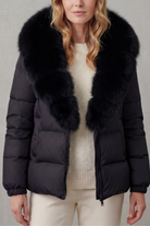 Damen Steppjacke Kunstfell Kapuze warm - Image 7