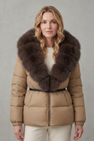 Damen Steppjacke Kunstfell Kapuze warm - Image 16