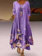 Damen Plus Size Kleid Lagenlook Bauchweg Übergröße - Image 4