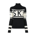 Damen Rollkragenpullover Modern Grafik Strickpullover