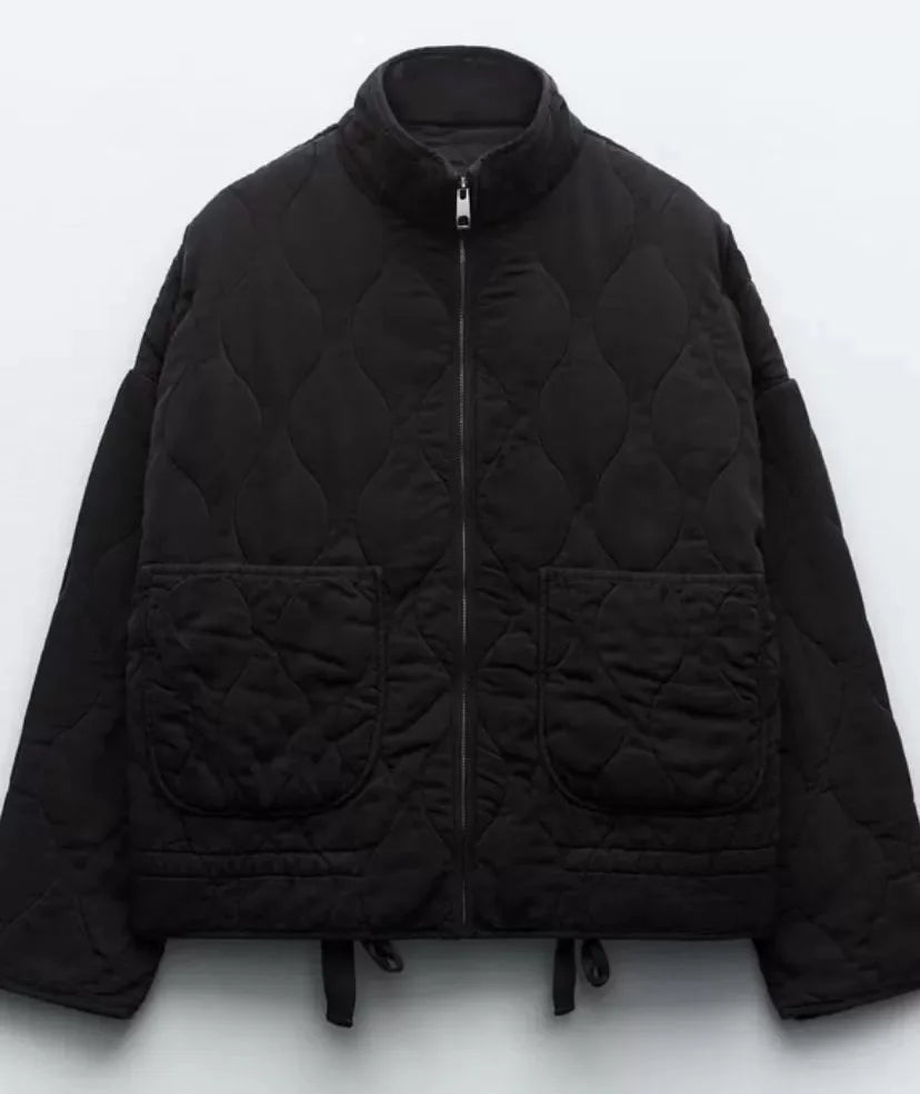 Elegante Damenjacke Kurz Übergangsjacke mit Taschen - Image 7