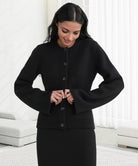 Damen Strickjacke mit Knöpfen Cardigan - Image 4