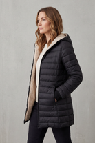 Damen Sherpa Gefütterte Kapuzen Steppjacke - Image 3