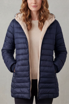 Damen Sherpa Gefütterte Kapuzen Steppjacke - Image 5