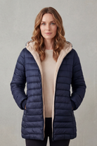 Damen Sherpa Gefütterte Kapuzen Steppjacke - Image 6
