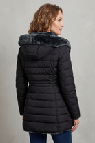 Damen Winterparka Kunstfellfutter mit Kapuze - Image 4