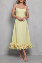 Damen ärmelloses Rüschen Midi-Kleid elegant - Image 9