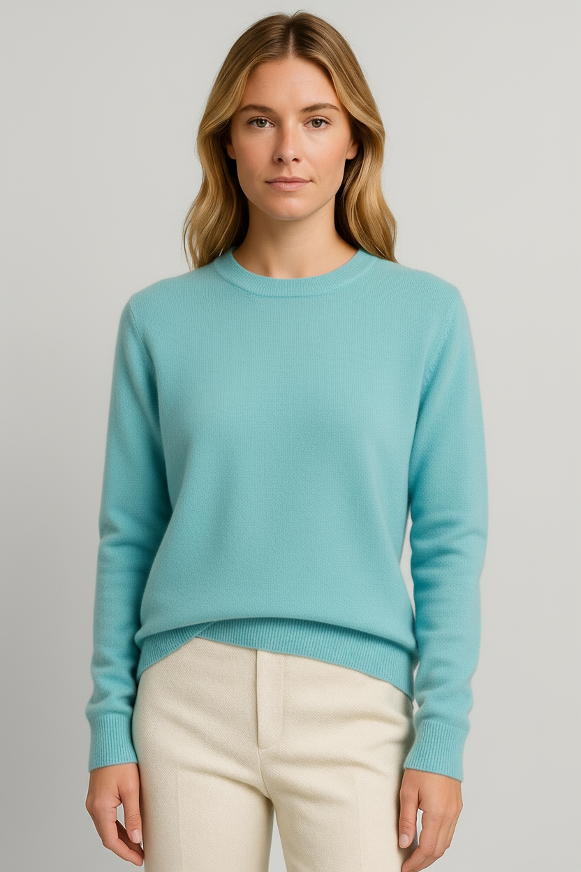 Damen Feinstrickpullover Kaschmir-Optik Rundhals - Image 3