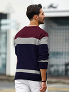 Herren Kabelstrickpullover Colorblock Rundhals - Image 7