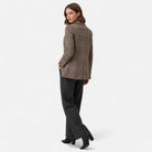 Damen Karierter Blazer Figurbetonter Klassischer Revers - Image 3