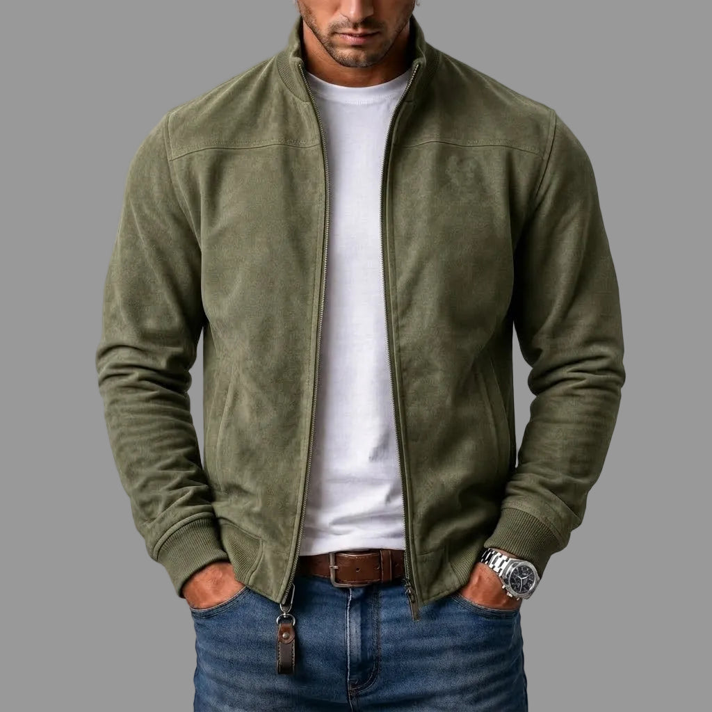 Herren Bomberjacke Wildlederoptik - Image 3