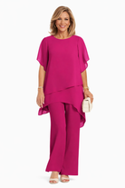 Women Two Piece Wide Leg Set Elegant Flowy - Image 2