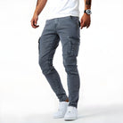 Herren Cargohosen Denim Stretch Elastisch