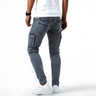 Herren Cargohosen Denim Stretch Elastisch - Image 6