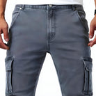 Herren Cargohosen Denim Stretch Elastisch - Image 4