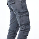 Herren Cargohosen Denim Stretch Elastisch - Image 3