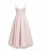 Damen Midikleid Fit and Flare Festlich Spaghettiträger - Image 11