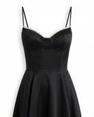 Damen Midikleid Fit and Flare Festlich Spaghettiträger - Image 6