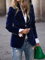 Damenjacke mit Einknopfverschluss und Revers