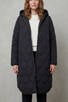 Damen Stepparka mit Kapuze Longline