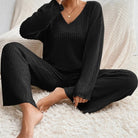 Damen Strickset Zweiteiler Pullover Hose Winter - Image 10