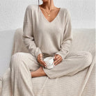 Damen Strickset Zweiteiler Pullover Hose Winter - Image 8