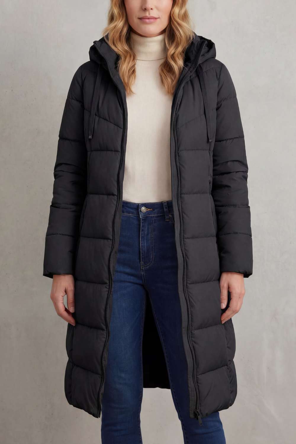 Damen Longline Steppjacke Warm - Image 7