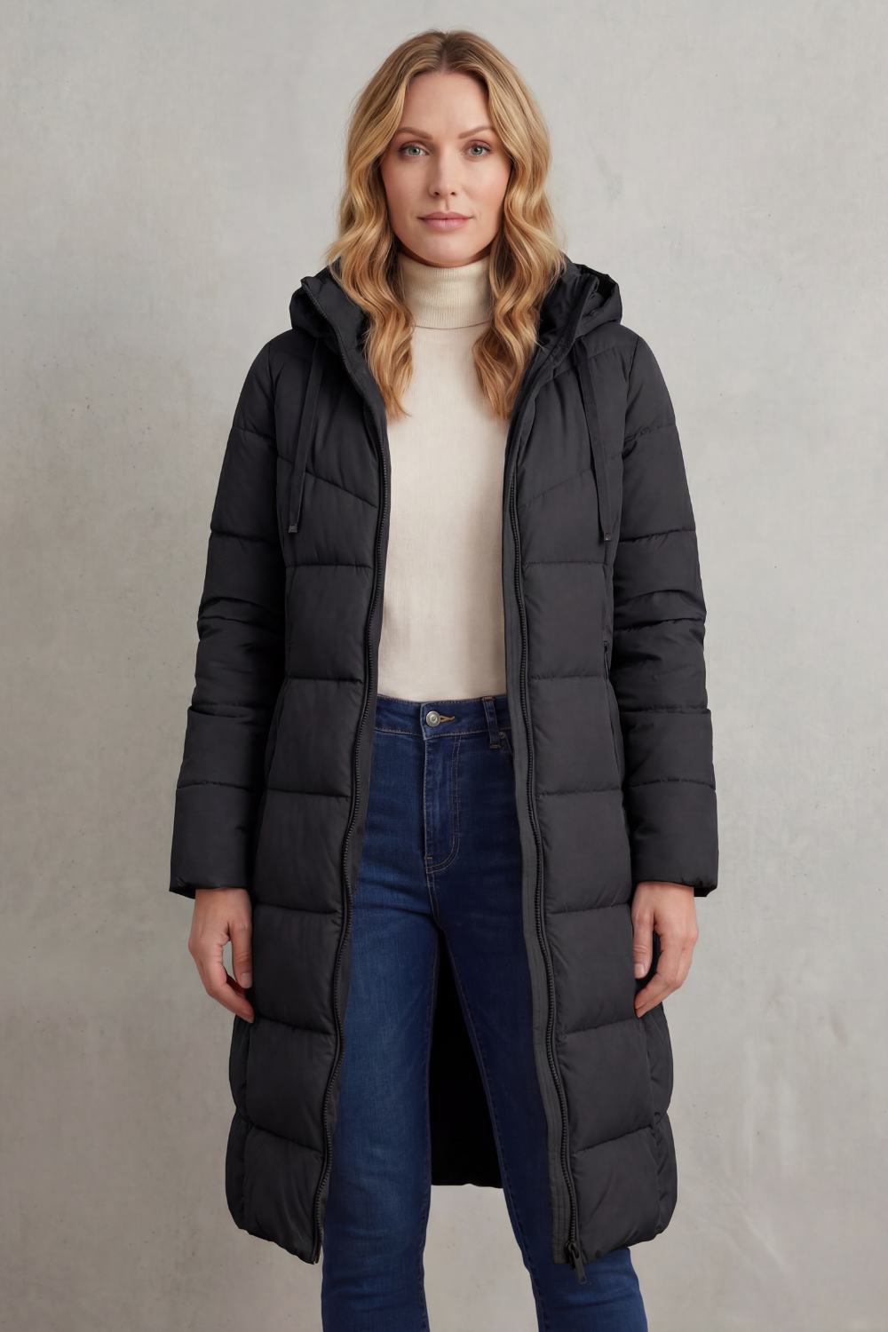 Damen Longline Steppjacke Warm - Image 8