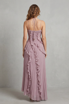 Damen Midi Kleid One-Shoulder Plissee - Image 4
