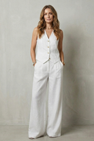 Damen Weste Hose Set Zweiteiler ärmelloser Hosenanzug elegant - Image 12