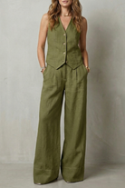 Damen Weste Hose Set Zweiteiler ärmelloser Hosenanzug elegant - Image 13