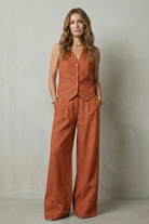 Damen Weste Hose Set Zweiteiler ärmelloser Hosenanzug elegant - Image 20
