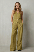 Damen Weste Hose Set Zweiteiler ärmelloser Hosenanzug elegant - Image 6