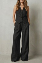 Damen Weste Hose Set Zweiteiler ärmelloser Hosenanzug elegant - Image 7