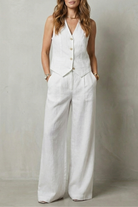 Damen Weste Hose Set Zweiteiler ärmelloser Hosenanzug elegant - Image 11