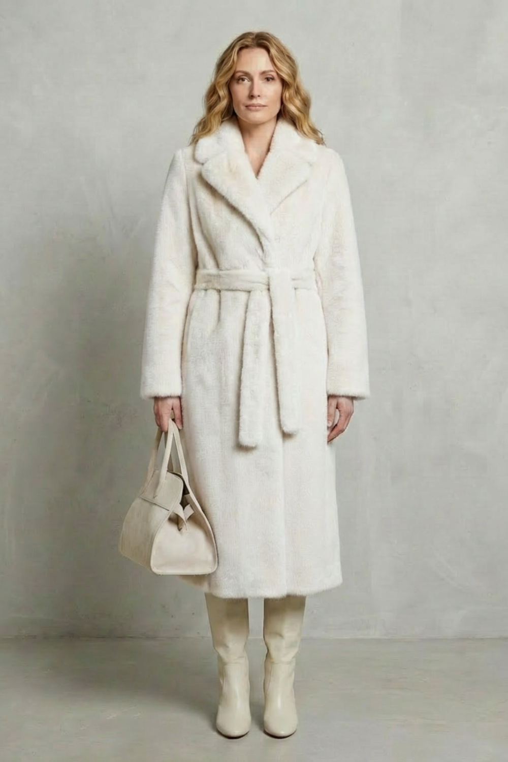 Damen Kunstpelzmantel Oversized Lang Kunstfell - Image 10