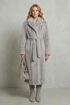Damen Kunstpelzmantel Oversized Lang Kunstfell - Image 12