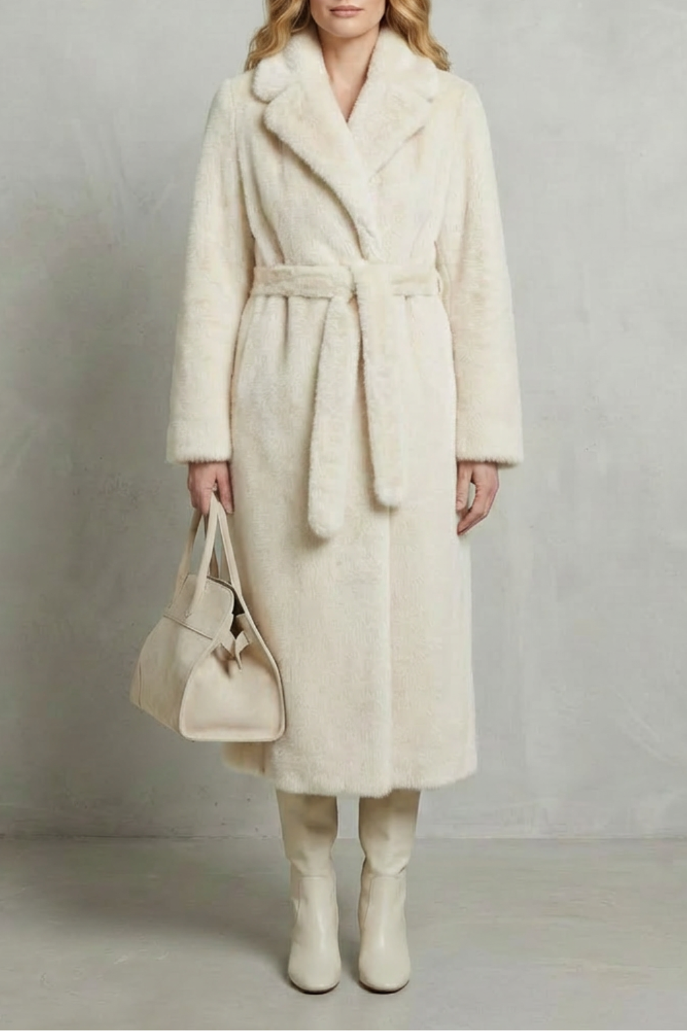 Damen Kunstpelzmantel Oversized Lang Kunstfell - Image 5