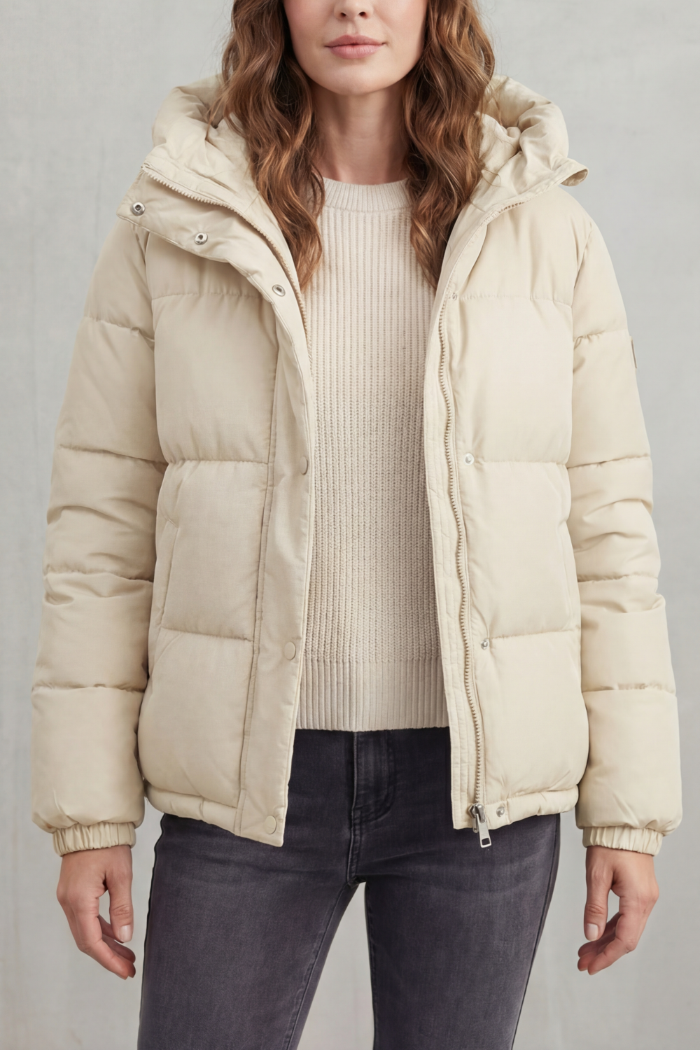Damen Steppjacke Pufferjacke warm mit Kapuze - Image 5
