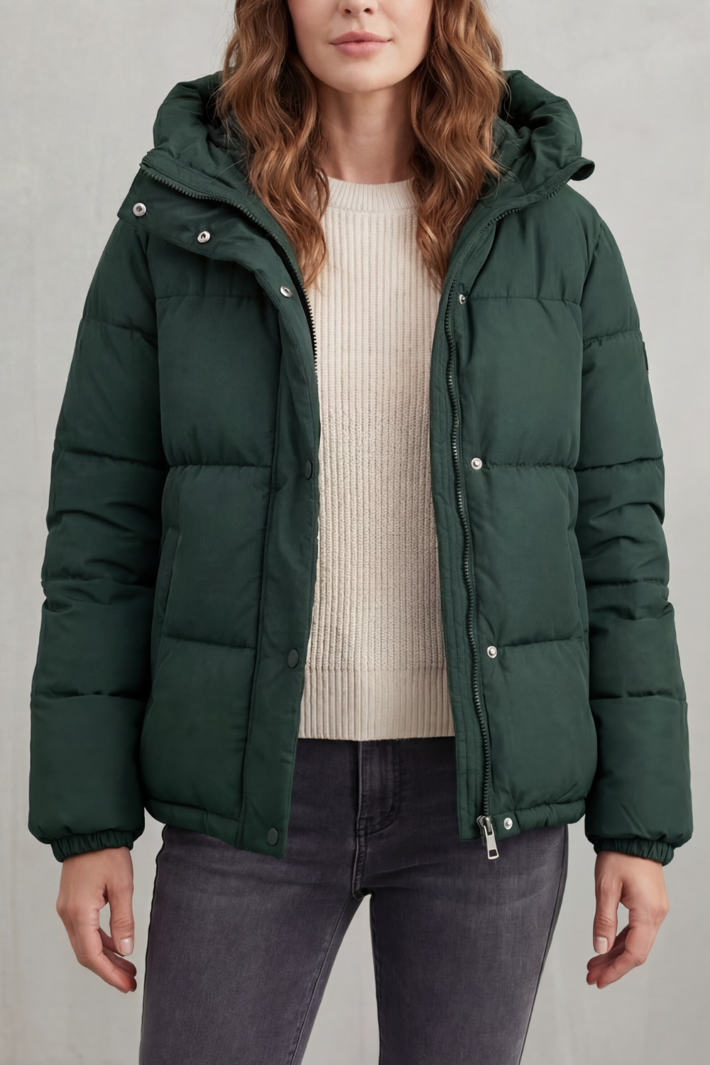 Damen Steppjacke Pufferjacke warm mit Kapuze - Image 7