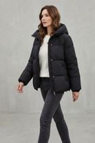 Damen Steppjacke Pufferjacke warm mit Kapuze - Image 3