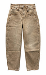 Lenaya – Pantaloni da donna color mocha con vestibilità comoda